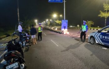 Satlantas Lombok Barat Antisipasi Kejahatan Malam di By Pass BIL 2