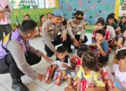 Tim Trauma Healing Polres Sibolga Hadir di Posko Pengungsian TK Negeri Pembina Sibolga